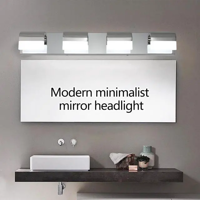 Alt view image 5 of 7 - Modern Bathroom Vanity Lighting 4-Light Led Vanity Lights Over Mirror Bath Wall Lighting