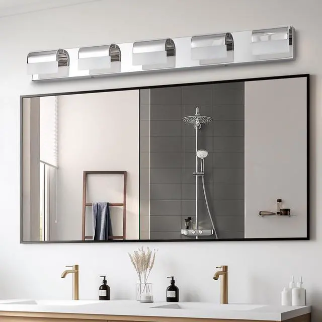 Main image of Modern Bathroom Vanity Lighting 5-Light Led Vanity Lights Over Mirror Bath Wall Lighting