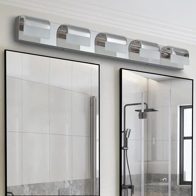 Alt view image 2 of 7 - Modern Bathroom Vanity Lighting 5-Light Led Vanity Lights Over Mirror Bath Wall Lighting