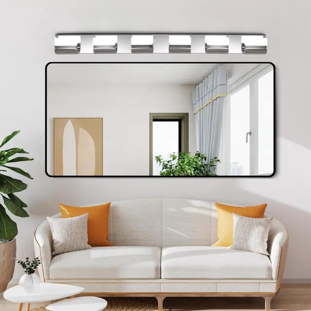 Main image of Modern Bathroom Vanity Lighting 6-Light Led Vanity Lights Over Mirror Bath Wall Lighting