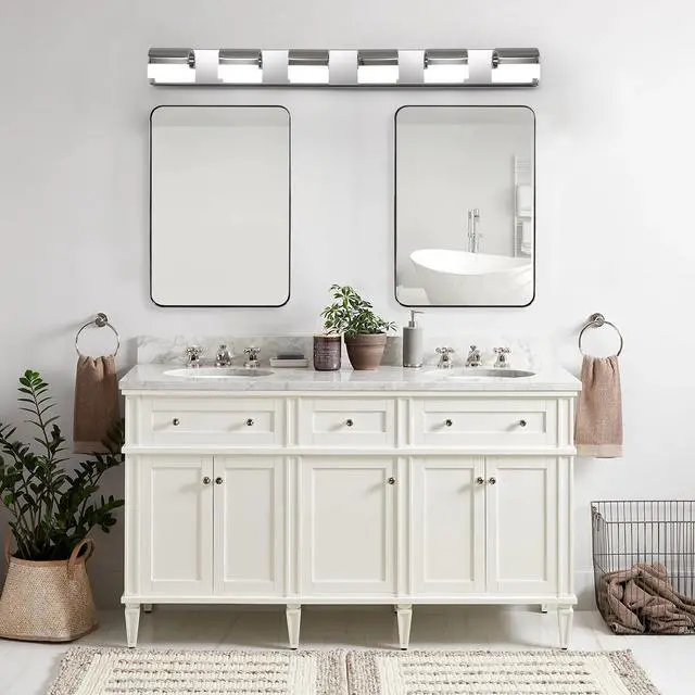 Alt view image 5 of 7 - Modern Bathroom Vanity Lighting 6-Light Led Vanity Lights Over Mirror Bath Wall Lighting