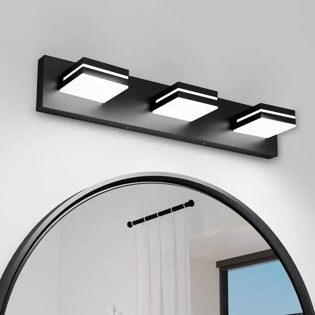 Alt view image 2 of 7 - Modern Chrome Led Vanity Light, 3-Lights Wall Sconce for Bathroom and Mirror, Sleek Minimalist Design, Energy-Efficient, Easy to install