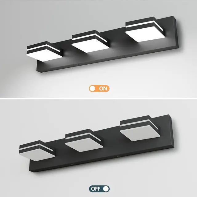 Alt view image 6 of 7 - Modern Chrome Led Vanity Light, 3-Lights Wall Sconce for Bathroom and Mirror, Sleek Minimalist Design, Energy-Efficient, Easy to install