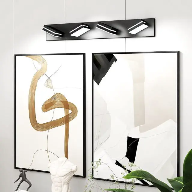 Main image of Modern Chrome Led Vanity Light, 4-Lights Wall Sconce for Bathroom and Mirror, Sleek Minimalist Design, Energy-Efficient, Easy to install