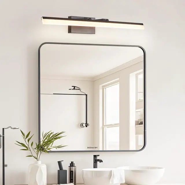 Main image of 32 inch Modern Led Bathroom Vanity Light Sleek Black Metal Wall Light for Mirror, Dressing Room Or Sink Area