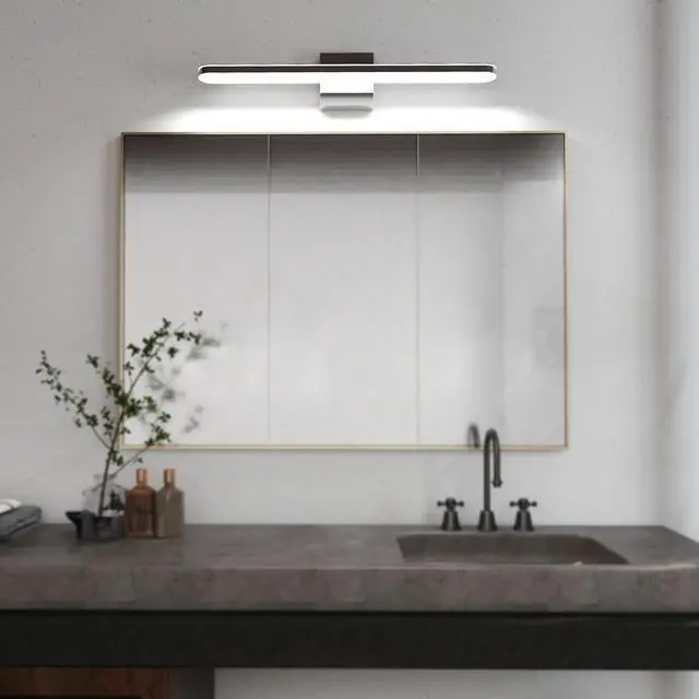 Alt view image 3 of 7 - Modern Bathroom Light Fixtures Dimmable Led Vanity Lights Chrome Lamps for Bathover Mirror 24 inch Vanity Sconces indoor 12W Bar Lighting for Bathrooms Restroom Bedroom 6000K Wall Light for Bathroom
