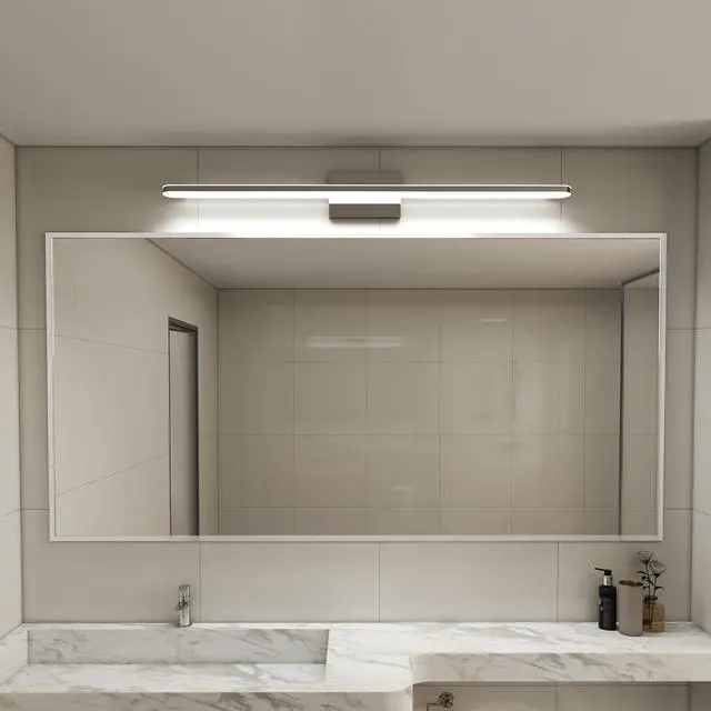 Alt view image 3 of 7 - Modern Led Vanity Lights for Bathroom 39in 24W Daylight White Chrome Light Fixtures Bathroom Lights Over Mirror Vanity Lighting Fixtures Vanity Light