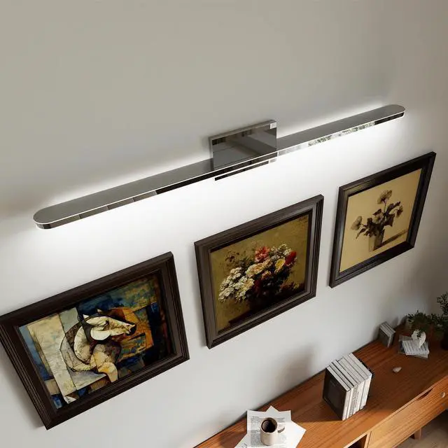 Alt view image 2 of 7 - Modern Led Vanity Lights for Bathroom 39in 24W Daylight White Chrome Light Fixtures Bathroom Lights Over Mirror Vanity Lighting Fixtures Vanity Light