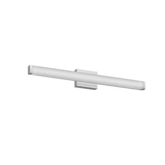 Alt view image 7 of 7 - Bathroom Vanity Light Brushed Nickel Square Led 33inch 18W 6000K Cool White Light Wall Bar Lighting Fixtures Over Mirror