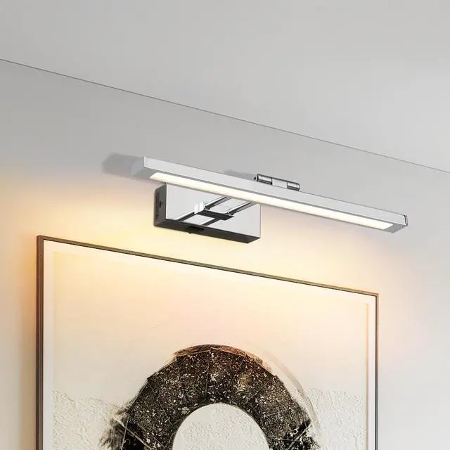 Alt view image 3 of 7 - Battery Picture Light, 16 inch Wireless Picture Light for Painting with Remote,Full Metal Rechargeable Art Light,Wall Sconce Display Lighting for Portrait, Photo Frame,Gallery, (Chrome)