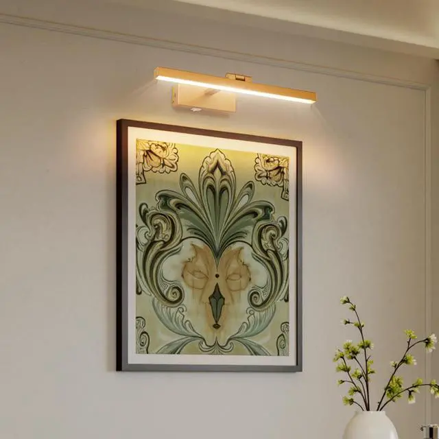 Alt view image 3 of 7 - 16inch Gold Bathroom Light Fixtures Over Mirror Modern Dimmable Led Vanity Light for Bathroom Wall Lighting