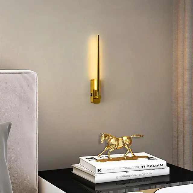 Alt view image 3 of 7 - Battery Operated Wall Sconces with Remote Control,Led Rechargeable Picture Lights for Wall Wireless Led Lights for Bedroom with Magnetic Wall Light Fixtures,3Cct-Dimmable Brass Gold