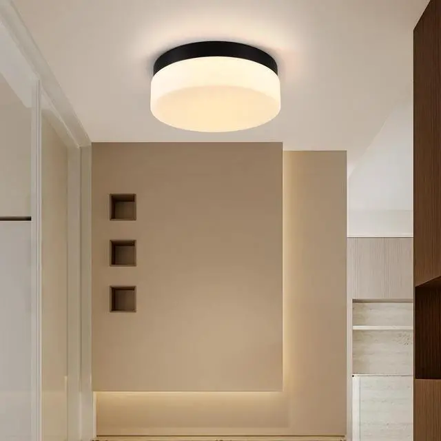 Alt view image 2 of 7 - 1 Pack Led Flush Mount Ceiling Light Fixture, Modern Kitchen Recessed Ceiling Lamp 24W 12 inch Closet Round Surface for Bathroom Laundry Bedroom Hallway