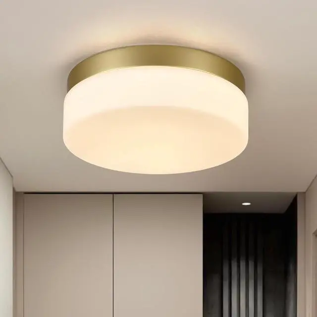 Main image of 1 Pack Led Flush Mount Ceiling Light Fixture, Modern Kitchen Recessed Ceiling Lamp 24W 12 inch Closet Round Surface for Bathroom Laundry Bedroom Hallway(Gold)