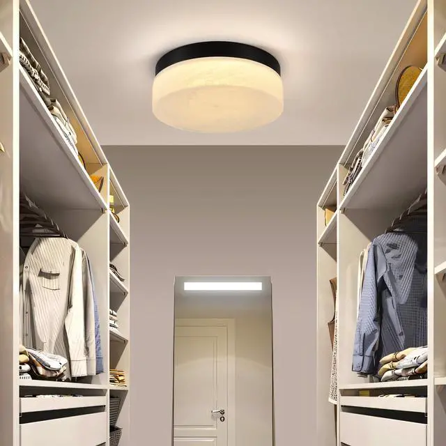 Alt view image 2 of 7 - 12 inch Led Ceiling Light, 24W Flush Mount Ceiling Light,Round Low Profile Ceiling Lights for Bedroom, Living Room, Dining Room(Black)