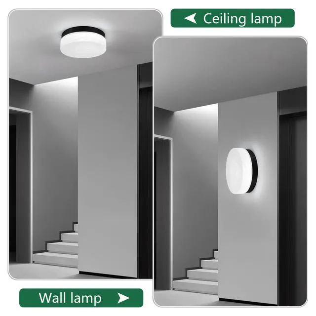 Alt view image 5 of 7 - 12 inch Led Ceiling Light, 24W Flush Mount Ceiling Light,Round Low Profile Ceiling Lights for Bedroom, Living Room, Dining Room(Black)