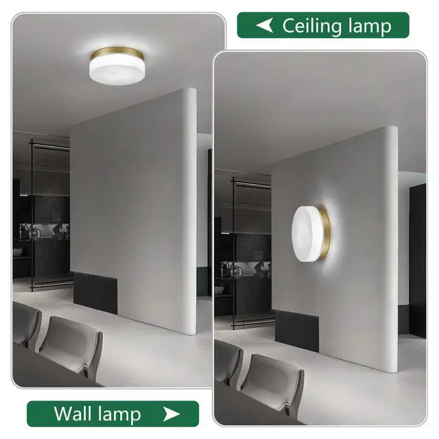Alt view image 5 of 7 - 12 inch Led Ceiling Light, 24W Flush Mount Ceiling Light,Round Low Profile Ceiling Lights for Bedroom, Living Room, Dining Room(Gold)