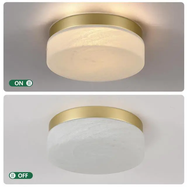 Alt view image 7 of 7 - 12 inch Led Ceiling Light, 24W Flush Mount Ceiling Light,Round Low Profile Ceiling Lights for Bedroom, Living Room, Dining Room(Gold)