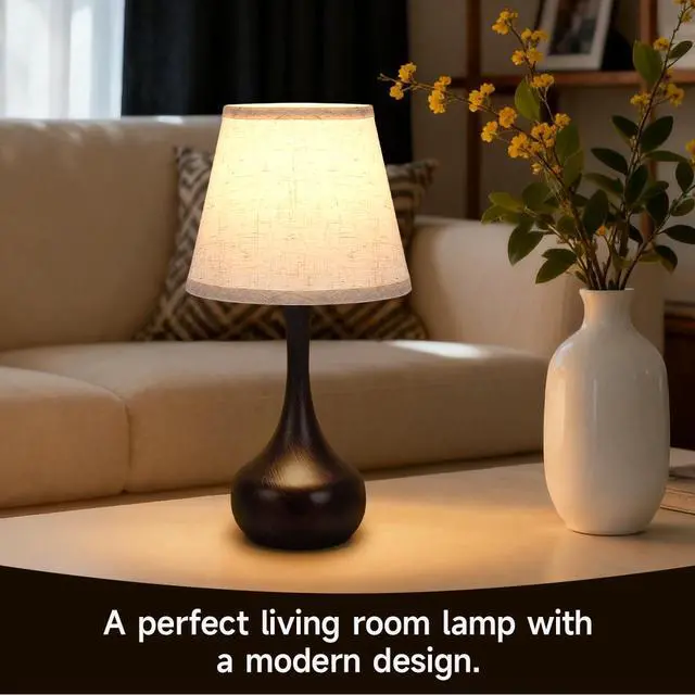 Alt view image 3 of 7 - touch Lamps for Nightstand Bedside Lamps Set Of 2, 3 Way Dimmable Light for Bedoom, Desk, Living Room,Sofa Table(Led Bulbs included)