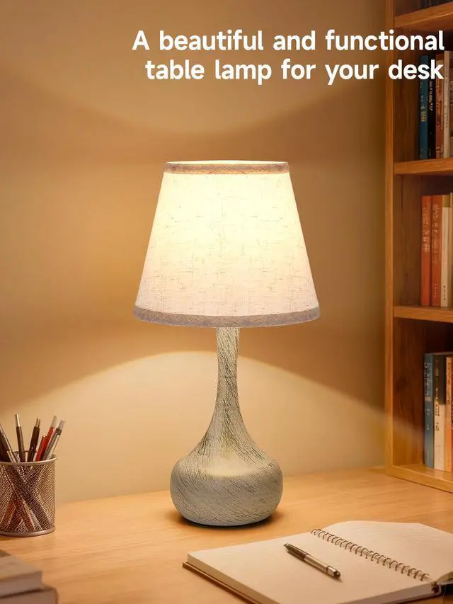 Alt view image 4 of 7 - touch Bedside Lamp Set Of 2, Farmhouse 3-Way Dimmable Table Lamps for Nightstand with Fabric Shade, Desk Lamp for Reading, Bedroom, Livingroom, Office