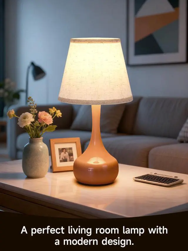Alt view image 4 of 7 - 2-Piece Set Of Three Level Dimming Small Table Lamp Pink Bedside Lamp for Children'S Rooms/Offices/Living Rooms (including Led Bulbs)