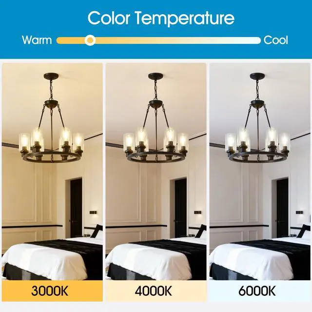 Alt view image 7 of 7 - 6-Light Black Wagon Wheel Chandelier with Light(No Bulbs) for Bedroom Bathroom--E26