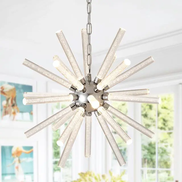 Main image of 24-Light Bubble Pillar Chandelier,Adjustable Pendant Lights Living Room Dining Room Decoration Lamp Custom Hotel Project Lighting