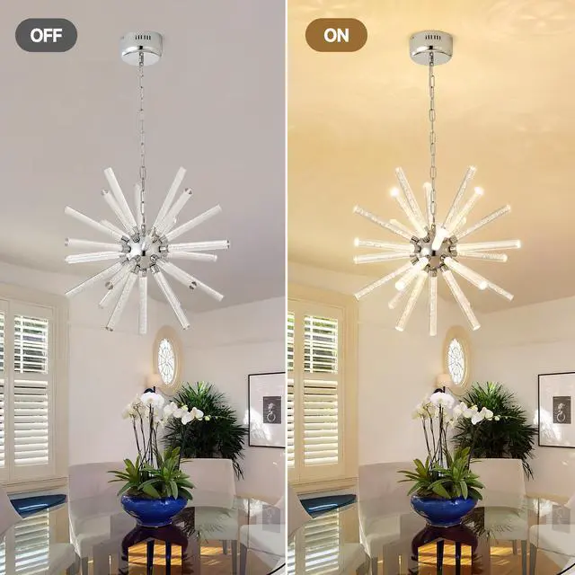 Alt view image 7 of 7 - 24-Light Bubble Pillar Chandelier,Adjustable Pendant Lights Living Room Dining Room Decoration Lamp Custom Hotel Project Lighting