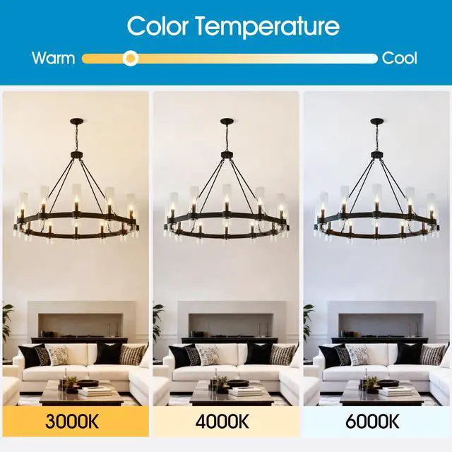 Alt view image 6 of 7 - 43.3''Matte Black Wagon Wheel Chandelier with 12 Lights (No Bulbs)