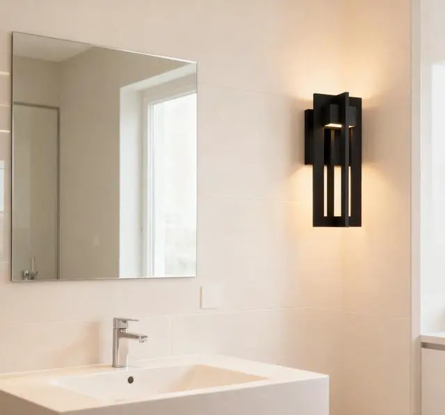 Alt view image 2 of 7 - 13 inch Black integrated Led Outdoor Wall Sconce