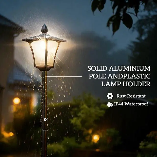Alt view image 5 of 7 - Solar Light Posts,Solar Lamp Post Lights 2 Pack