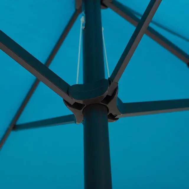 Alt view image 3 of 5 - Extra Large 15Ft Patio Umbrella, Double-Sided Outdoor Umbrella with Crank Handle and Air Vents for Backyard, Deck, Pool, Market, Blue