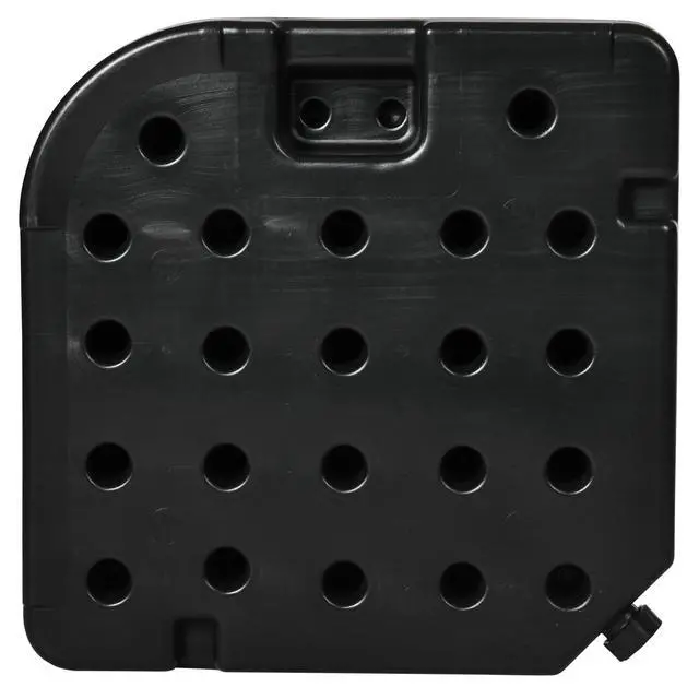 Alt view image 3 of 5 - Hdpe Material Patio Umbrella Base Weights Sand Filled Up to 175 Lb. for Any Offset Umbrella Base | 4-Piece, Water Or Sand Filled, All-Weather, Black (Square)