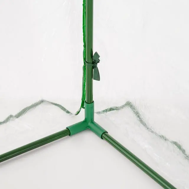 Alt view image 3 of 5 - Mini Greenhouse, Waterproof Cloche Cold Frame, 7' L x 3' W x 2.5' H Portable Hot House, 4 Zippered Doors, Green