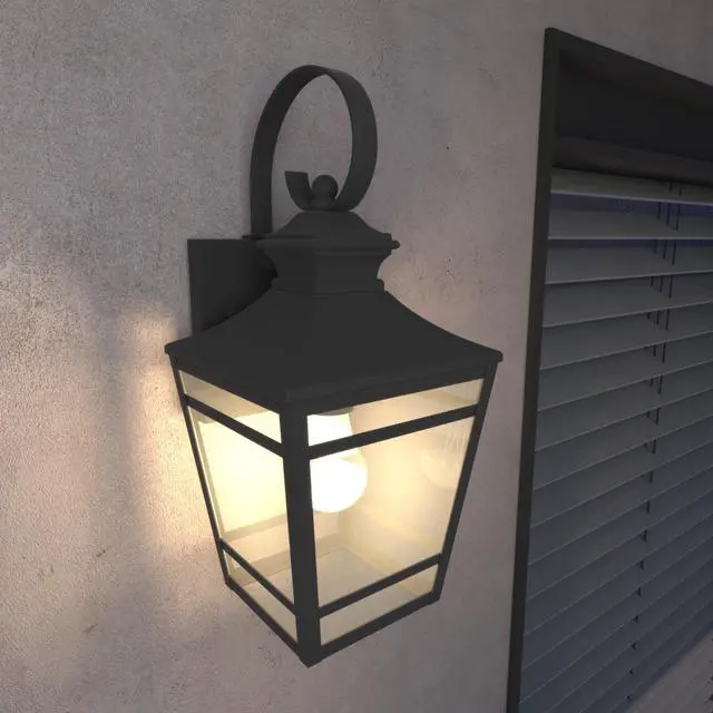 Alt view image 3 of 7 - Large Outdoor Wall Lights for House, 16.5inch Exterior Lighting Fixtures Wall Mount Outdoor Porch Lights Waterproof Black Outdoor Sconce Lights with Clear Glass for Patio Hallway Garage (2 Pack)