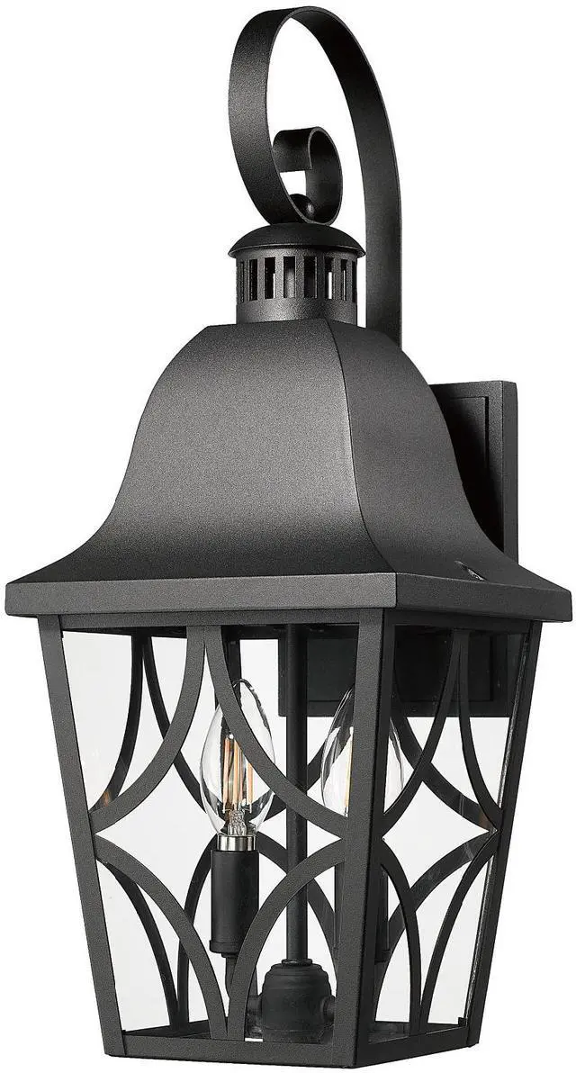 Alt view image 3 of 7 - Outdoor Wall Light Fixtures, Waterproof Exterior Wall Sconce Porch Lights, Matte Black Outdoor Wall Lantern with Clear Glass, Outside Wall Mount Lighting for House, Garage, Front Door (1 Pack)