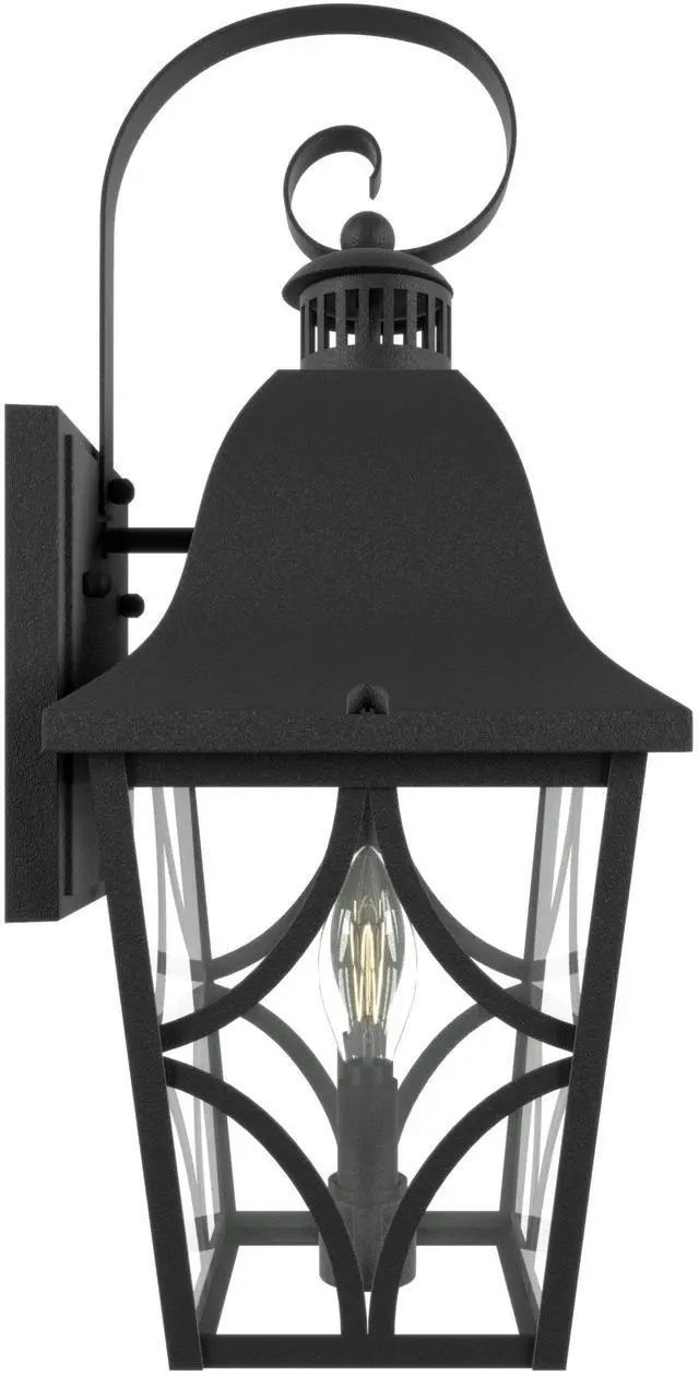 Alt view image 7 of 7 - Outdoor Wall Light Fixtures, Waterproof Exterior Wall Sconce Porch Lights, Matte Black Outdoor Wall Lantern with Clear Glass, Outside Wall Mount Lighting for House, Garage, Front Door (2 Pack)