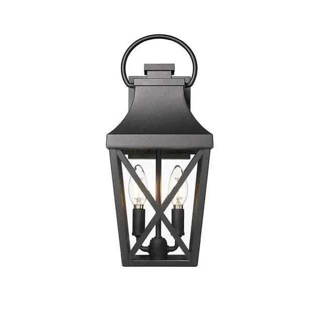 Alt view image 6 of 7 - Outdoor Wall Lights, Porch Lights, Waterproof Outdoor Wall Sconce, Exterior Light Fixture Matte Black with Clear Glass Shade for Garage Patio Front Door Balcony (1 Pack)