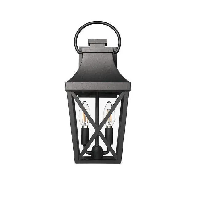 Alt view image 4 of 7 - Outdoor Wall Lights, Porch Lights, Waterproof Outdoor Wall Sconce, Exterior Light Fixture Matte Black with Clear Glass Shade for Garage Patio Front Door Balcony (1 Pack)
