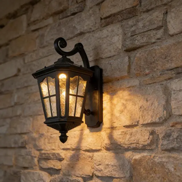 Alt view image 3 of 7 - Black Solar Wall Light Amen Style Outdoor Wall Lamps Corridor Aisle Light Ip65 Waterproof Wall Sconce Villa Garden Outdoor Patio Balcony Gate Post Light 3000K-6000K