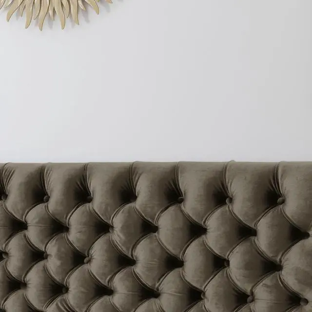 Alt view image 4 of 7 - Tufted Upholstered Queen Size Bed Headboard In Modern Button Design, Adjustable Solid Wood Head Board, Solid Wood Head Board With Durable Metal Legs In Bedroom