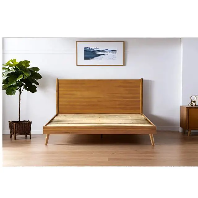Alt view image 2 of 7 - Cohron Solid Wood Platform Bed (King Bed)