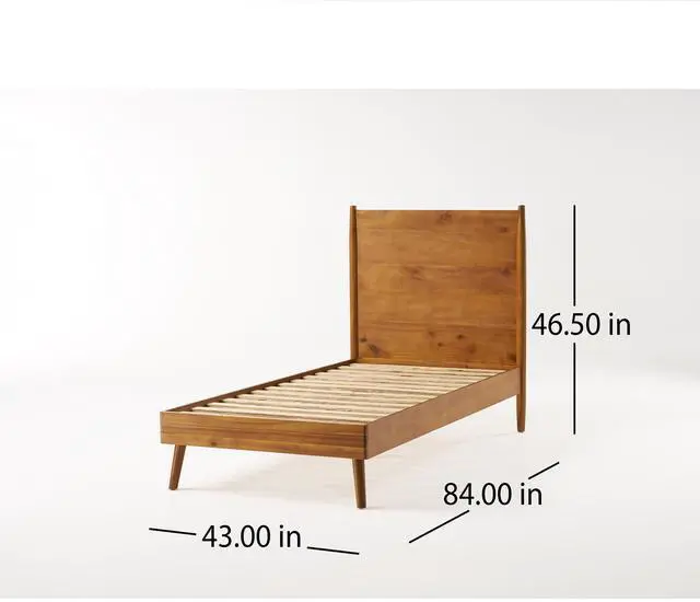 Alt view image 2 of 6 - Cohron Solid Wood Platform Bed (Twin Xl Bed)