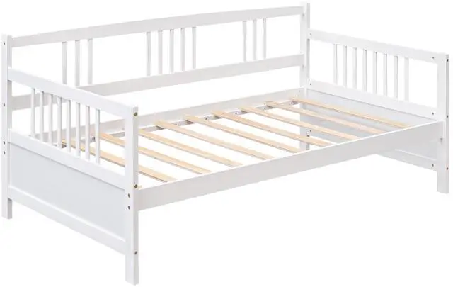 Main image of Modern Solid Wood Daybed, Multifunctional, Twin Size, White (Previous Sku: Wf191899Aak)