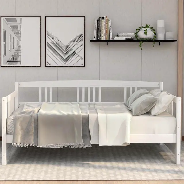 Alt view image 5 of 7 - Modern Solid Wood Daybed, Multifunctional, Twin Size, White (Previous Sku: Wf191899Aak)