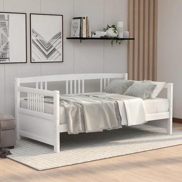 Alt view image 2 of 7 - Modern Solid Wood Daybed, Multifunctional, Twin Size, White (Previous Sku: Wf191899Aak)