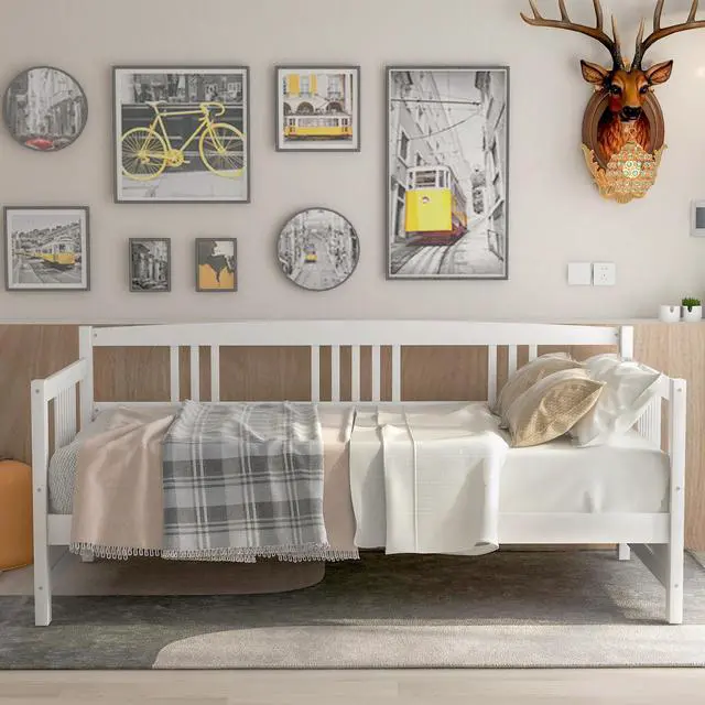 Alt view image 6 of 7 - Modern Solid Wood Daybed, Multifunctional, Twin Size, White (Previous Sku: Wf191899Aak)