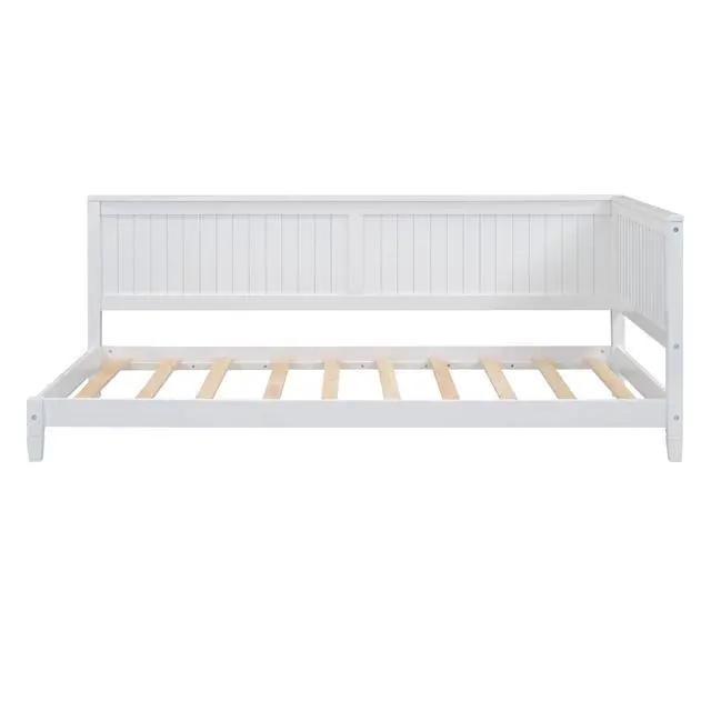Alt view image 4 of 7 - Twin Size Wood Daybed/Sofa Bed, White