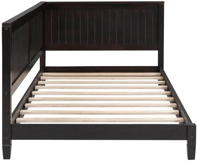Alt view image 3 of 7 - Twin Size Wood Daybed/Sofa Bed, Espresso