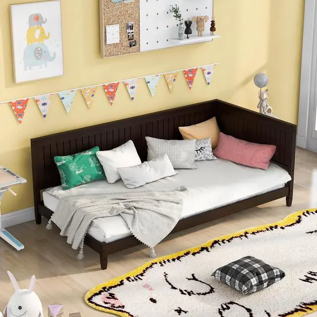 Main image of Twin Size Wood Daybed/Sofa Bed, Espresso